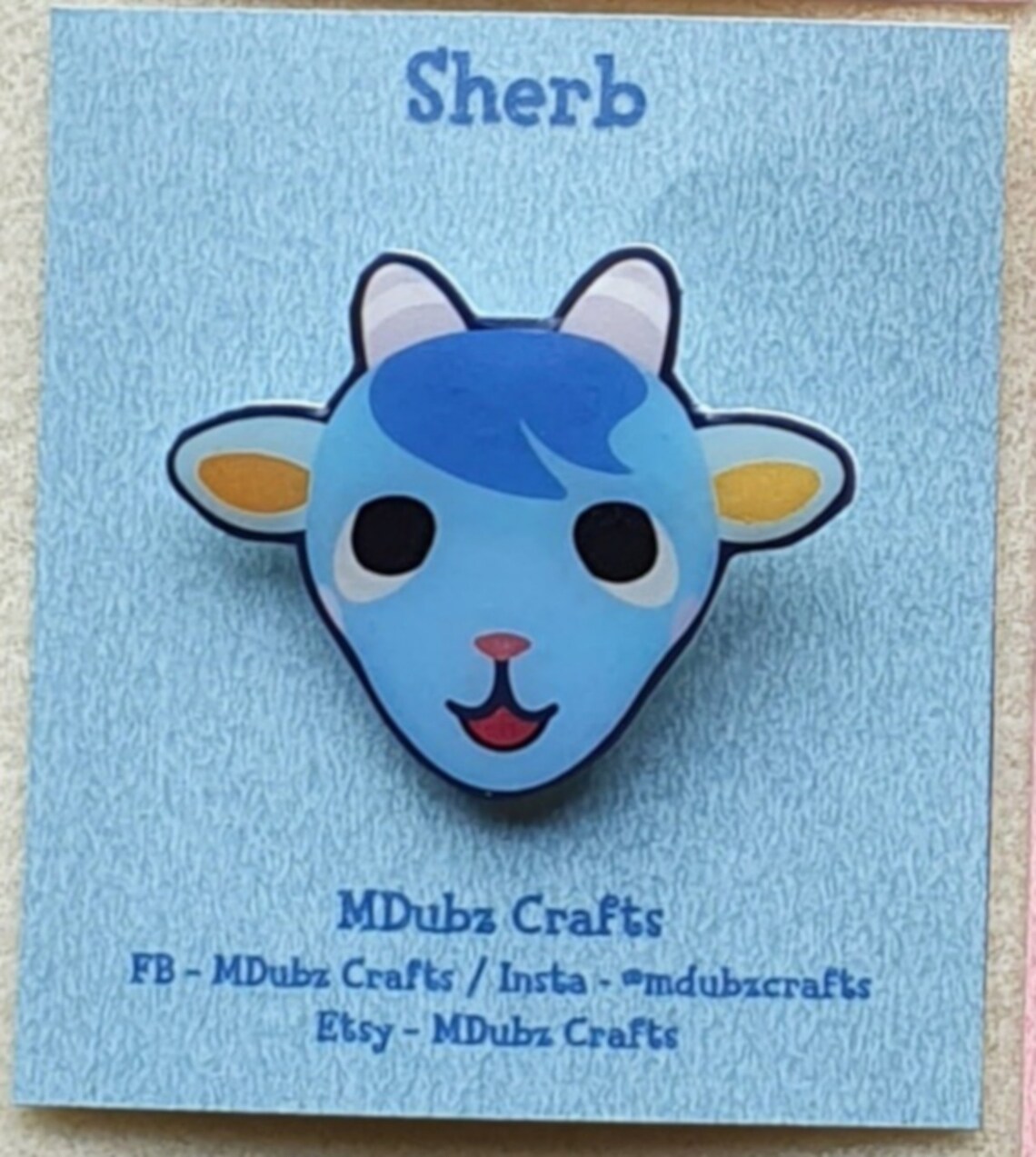 Animal Crossing Sherb Badge / ACNH Sherb Badge / Animal Etsy