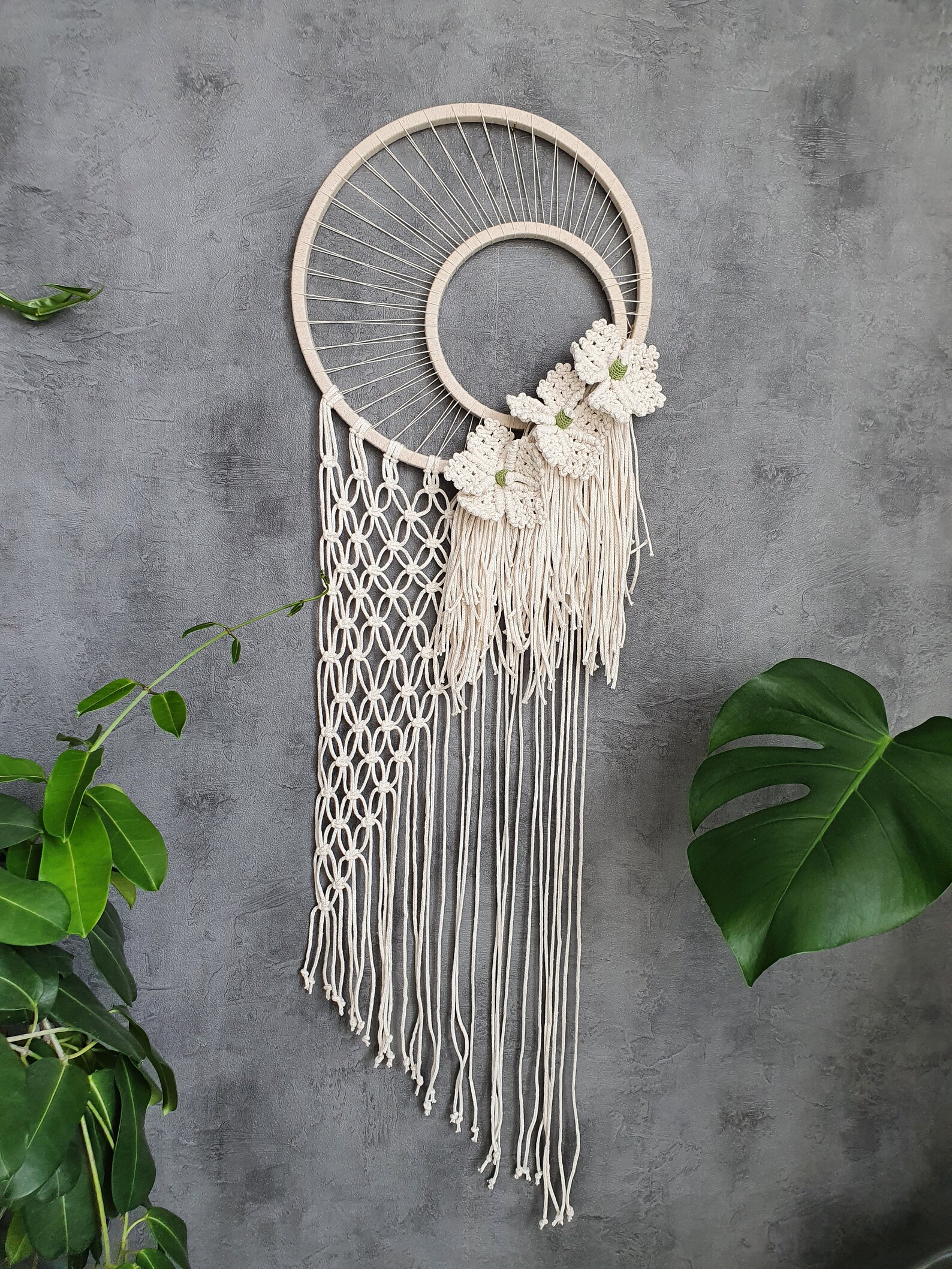 Macrame wall hanging moon Moon dream catcher moon phase wall Etsy