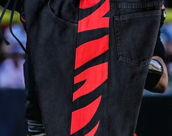 Shorts jeans uniformes da NFL do Cincinnati Bengals
