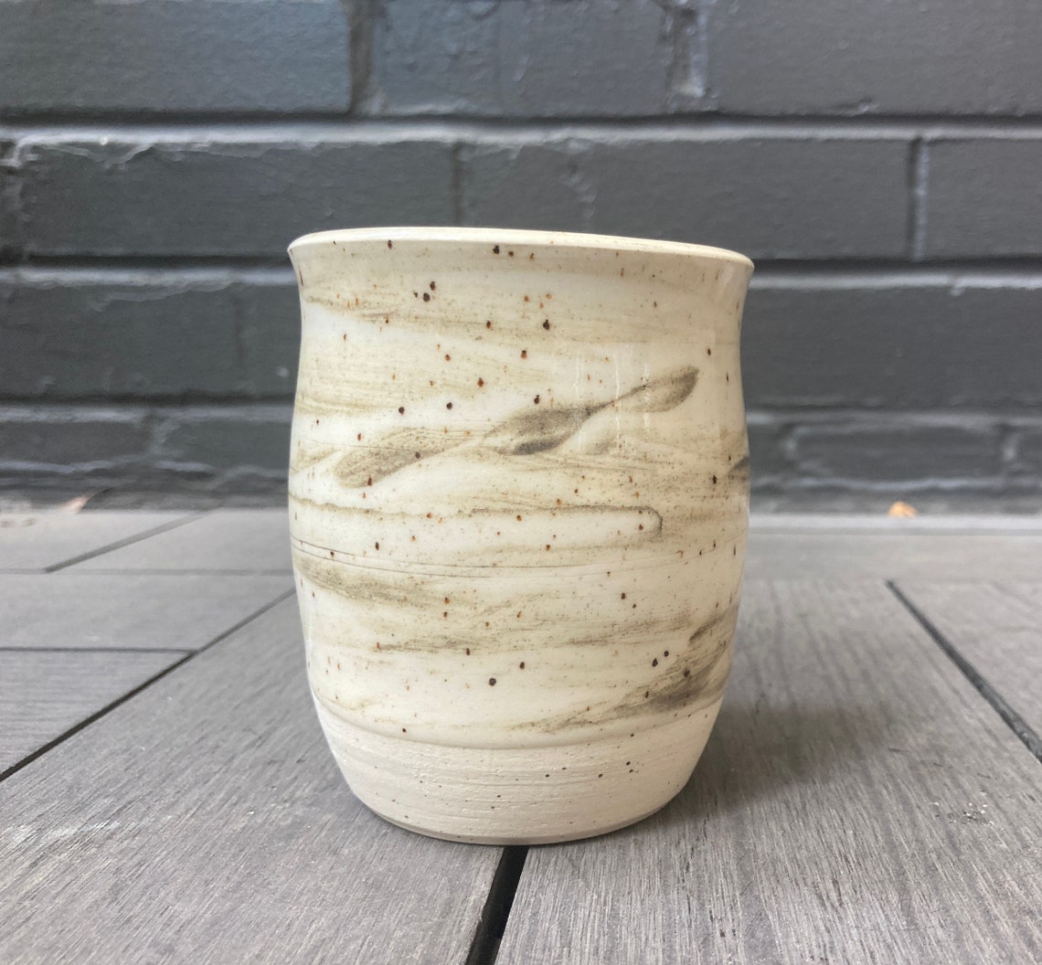 Ceramic Mug without a handle Handmade in Canada Etsy