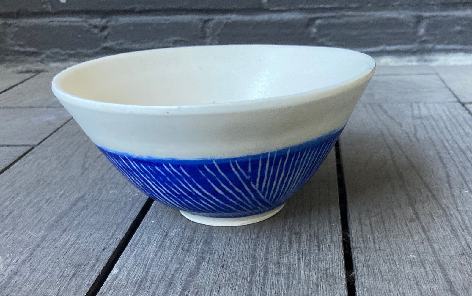 Ceramic blue and white bowl Handmade in Canada Etsy