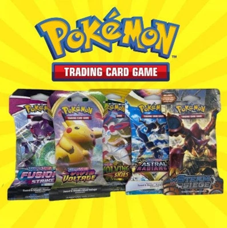 5 Pokemon Blister Packs Bundle! ( Various Sets ) - Etsy