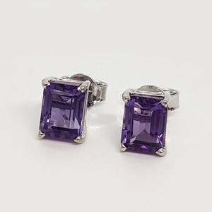 Natural Amethyst Earrings In 925 Sterling Silver For Women and Girls