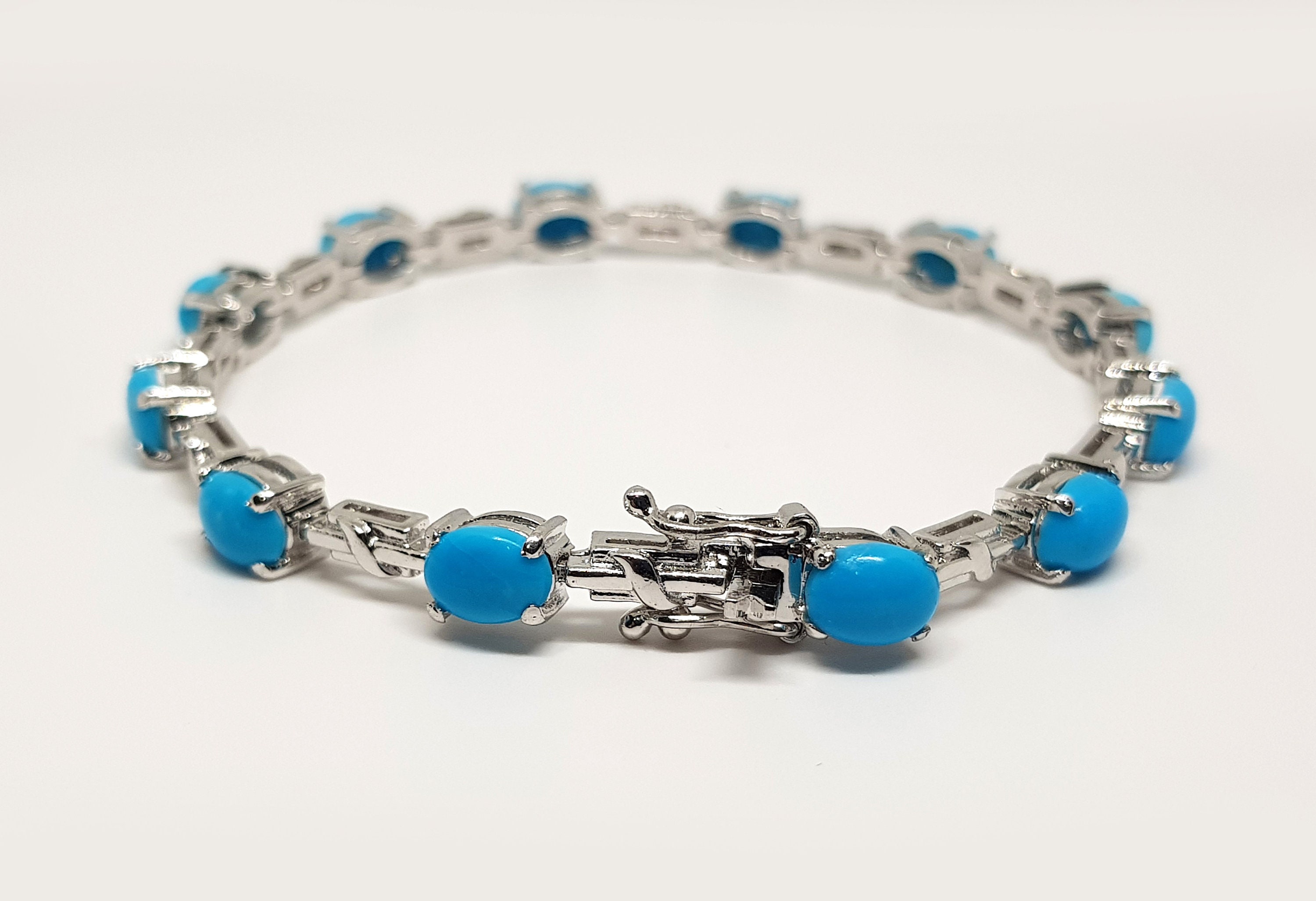 Arizona Turquoise Bracelet in 925 Sterling Silver for Women | Etsy