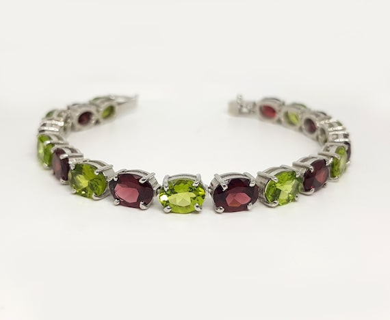 Peridot and garnet bracelet deals