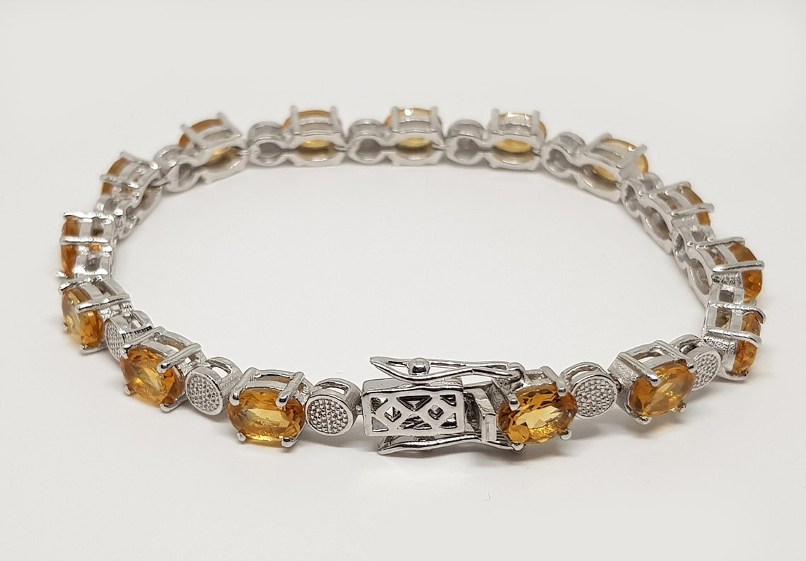 Citrine tennis bracelet Outlet