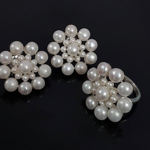 Natuurlijke zoetwaterparelsieradenset van 925 sterlingzilver, parelsieraden voor vrouwen, cadeau voor haar