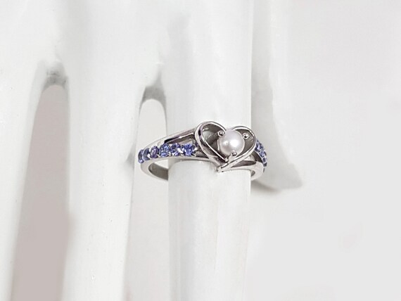 Bague Cœur En Argent Avec Tanzanite - Neuf Sans Emballage, Bijou Romantique