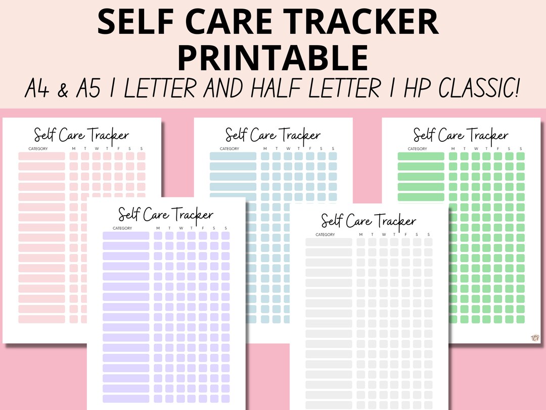 Self Care Tracker Printable, Weekly Self Care Tracker, Self Care ...