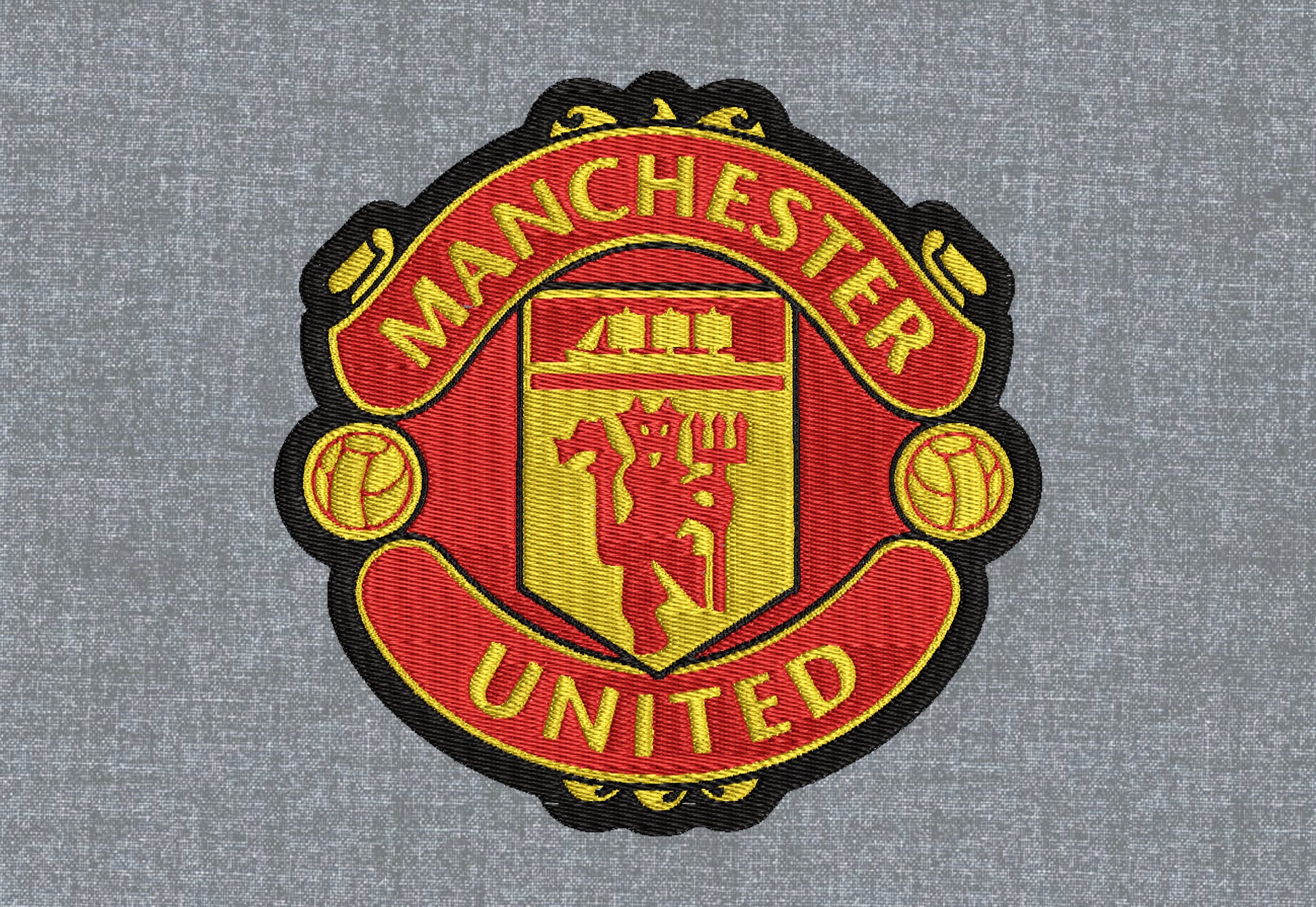 Manchester United FC logo Machine embroidery design pattern 2 Etsy