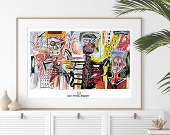Basquiat Philistines, Basquiat Printable, Basquiat Wall Art, Basquiat Art Print, Basquiat Big Print, Pop Art Wall Art, Eclectic Gallery Wall