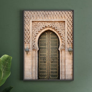 Moroccan Door Wall Art, Printable Door Photography, Moroccan Art Print, Boho Wall Art, Green Wall, Oriental Wall Art, Eclectic Gallery Wall