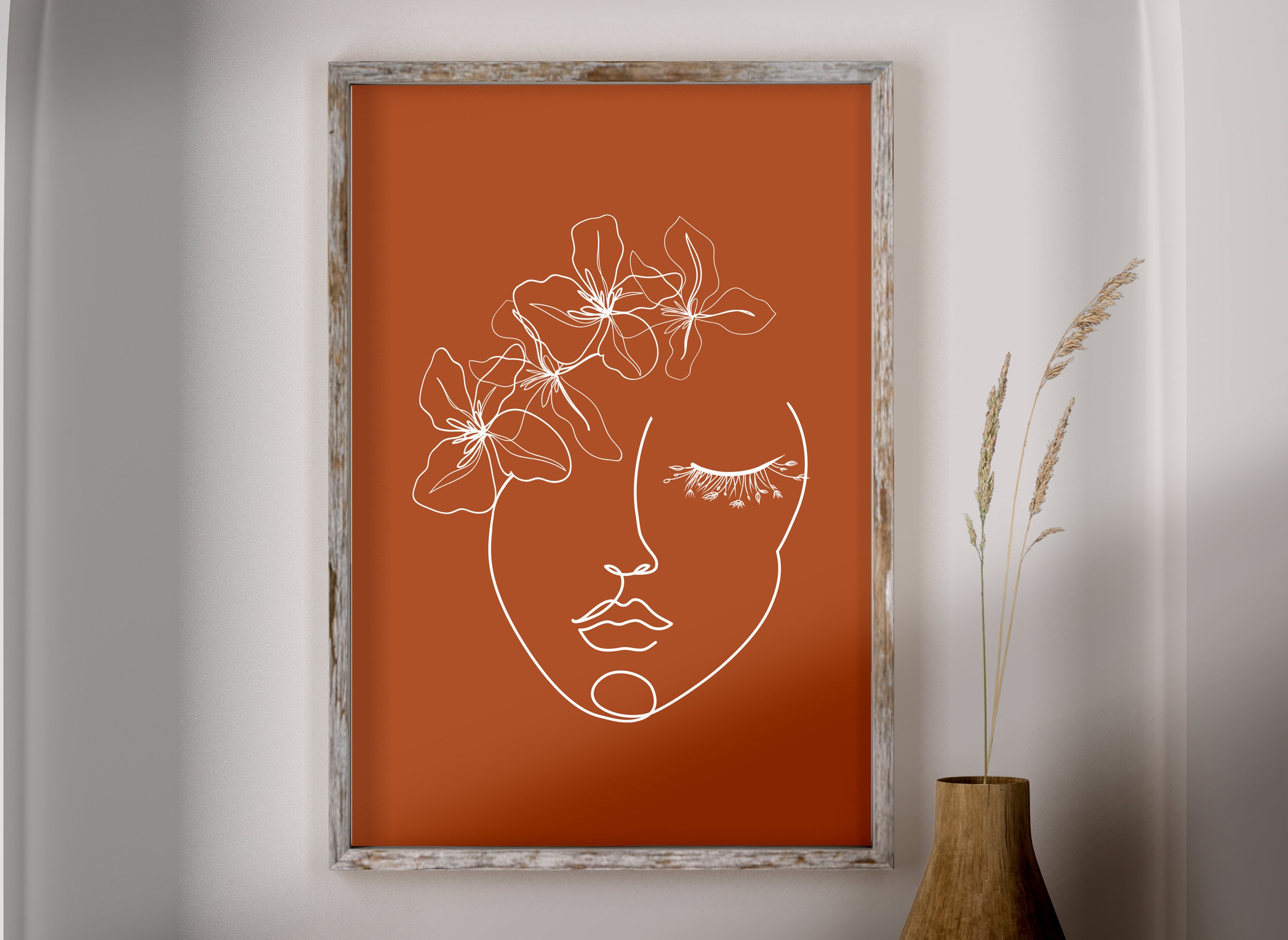 Boho Art Set of 5 Prints Bundle Wall Decor Line Art Gallery Etsy