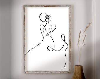 Line Art Woman Body, Abstract Woman Body Line, Female body line drawing, Simple Line Art, Female Body, Line Art Bride, Woman Poster