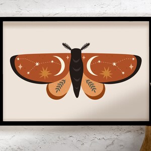 Boho Butterfly Wall Decor, Printable Butterfly Wall Art, Butterfly Art Print, Papillon Wall Decor, Vintage Butterfly, Insect Art Print