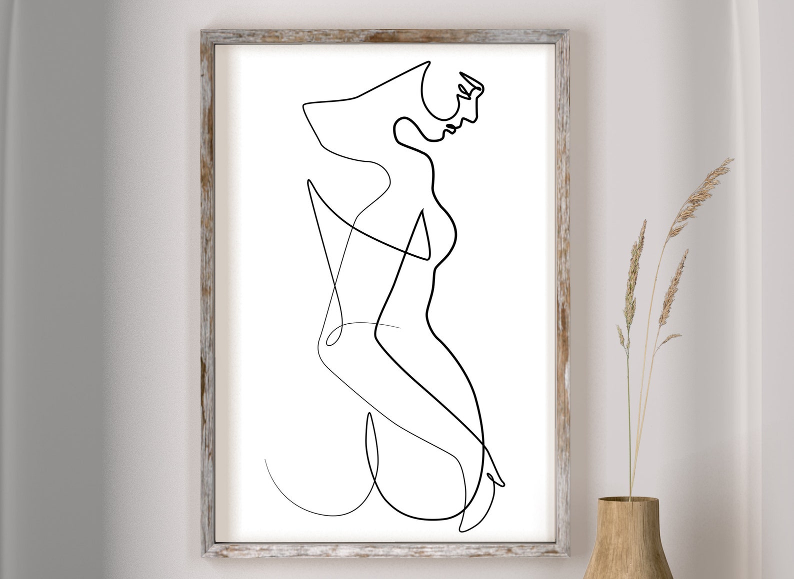 Nude Line Art Set of 3 Prints, Nude Wall Art, One Line Female Wall Art ...