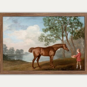 Vintage Horse Painting Wall Art, Vintage Decor, Curated Art, Oil Painting, George Stubbs, Antique Victorian Decor