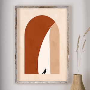 Minimalist Living room Poster Neutral Colors Wall Art Printable Wall Decor Art Print Mid Century Modern Printable Art Arch and Dove