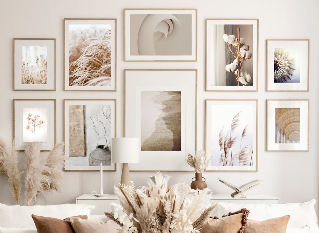 Beige Wall Art Set Beige Gallery Wall Beige Wall Decor Beige Aesthetic Neutral Decor Bundle Beige Aesthetic Collage Neutral Photo Art
