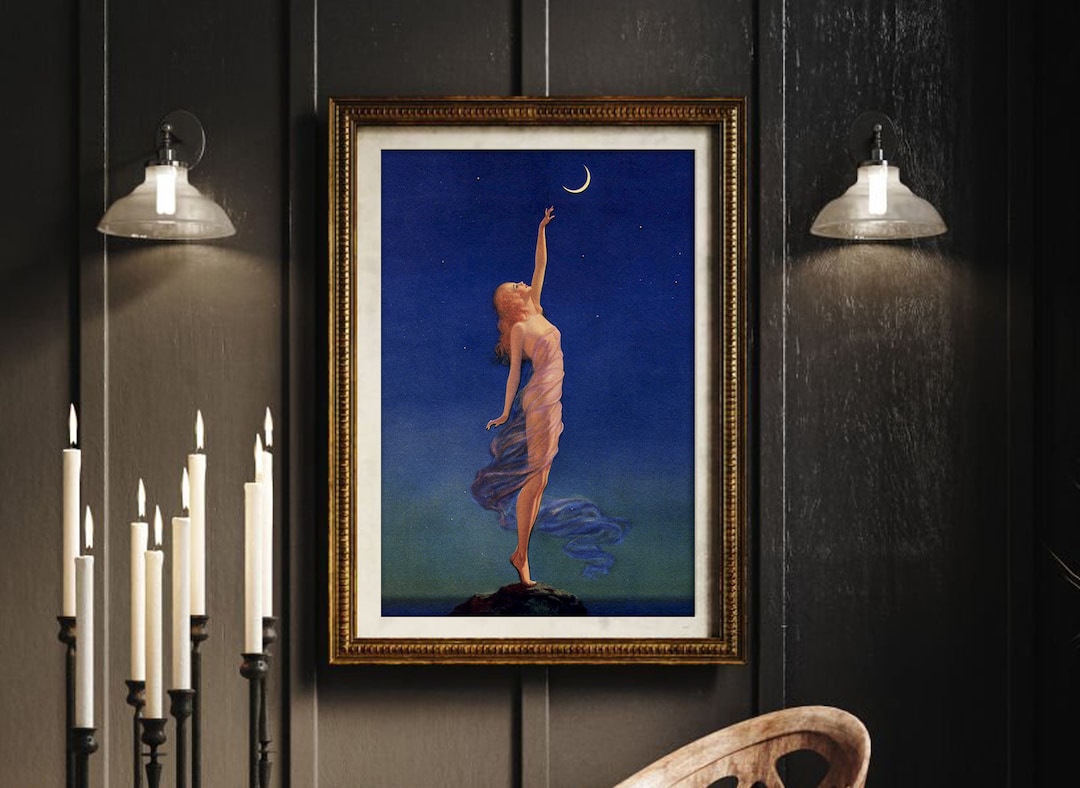 Moon Wall Art, Reaching for the Moon, Edward Mason Eggleston, Famous