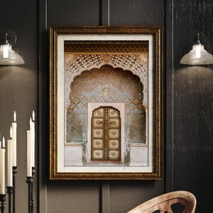 Moroccan Door Wall Art, Printable Moroccan door photo, Moroccan Print, Boho Print, Green Wall, Arabic Architecture, Eclectic Gallery Wall