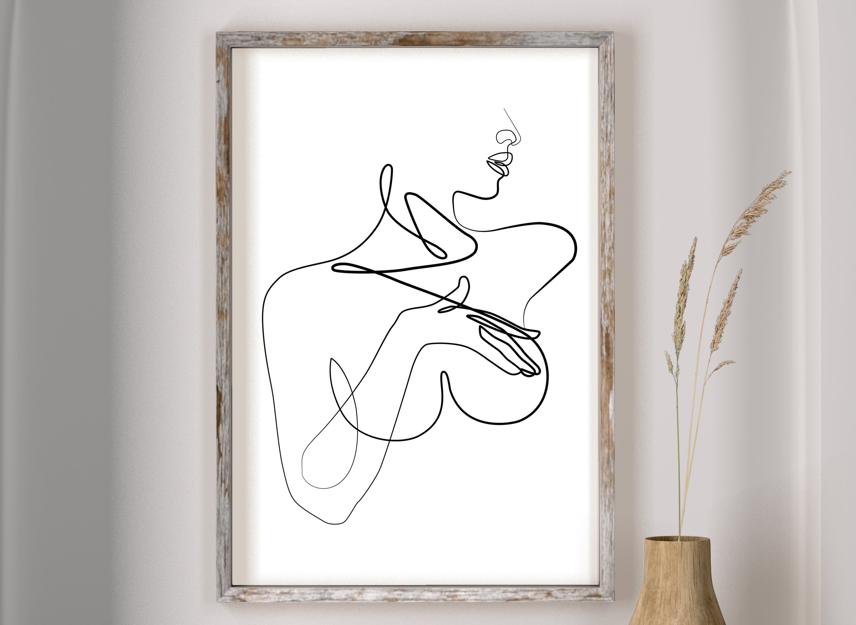 Nude Line Art Set of 3 Prints, Nude Wall Art, One Line Female Wall Art ...
