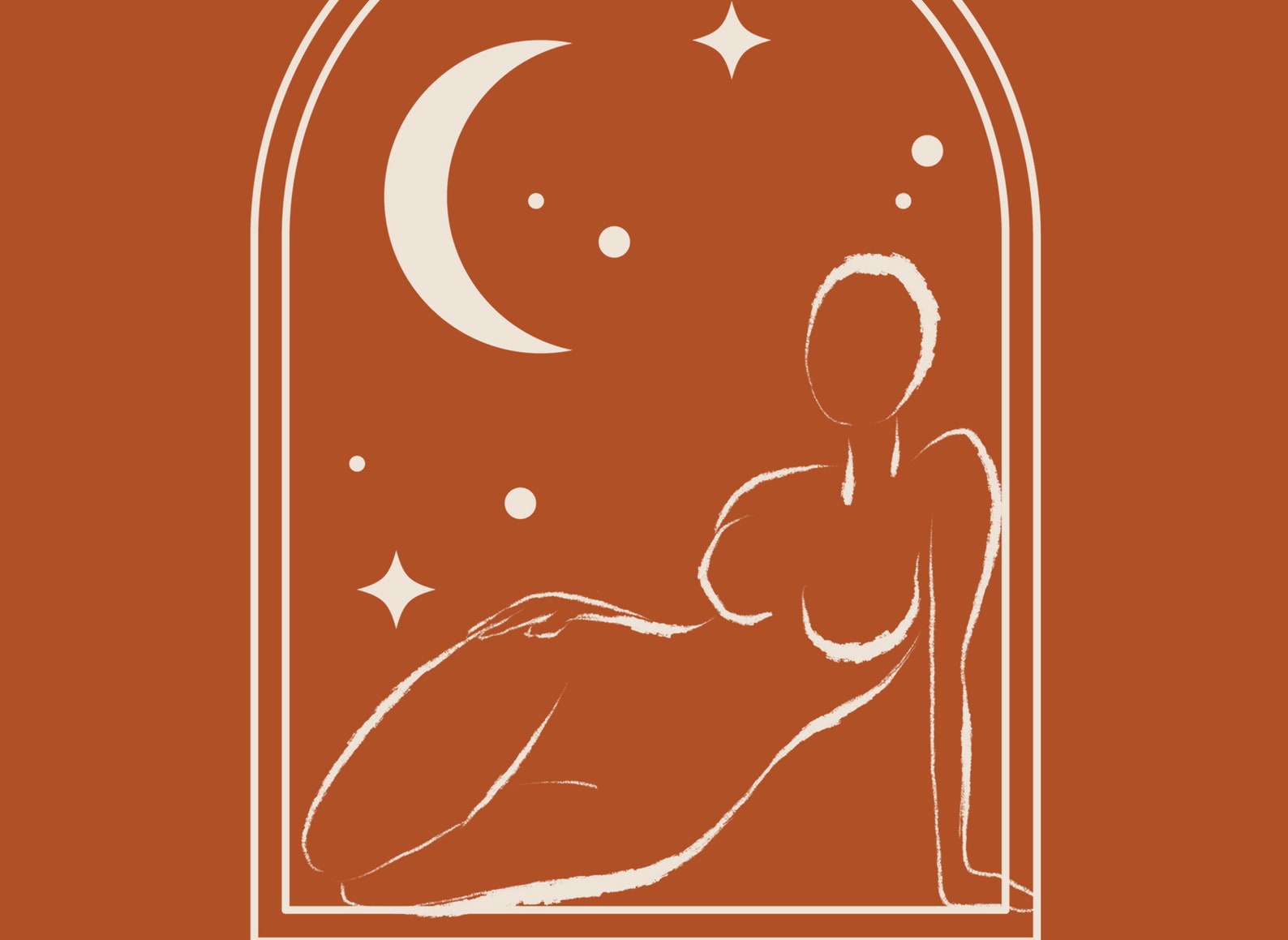 Terracotta Boho Wall Art Female Body Print Woman in the Etsy