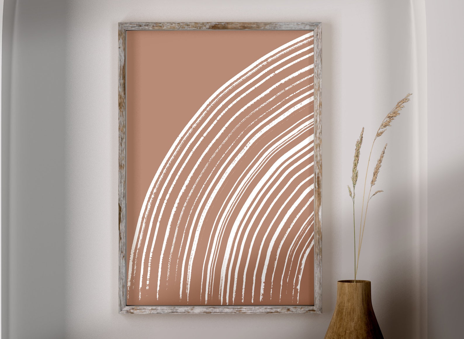 Boho Wall Art Set of 5 Modern Minimalist Wall Art Boho Wall | Etsy