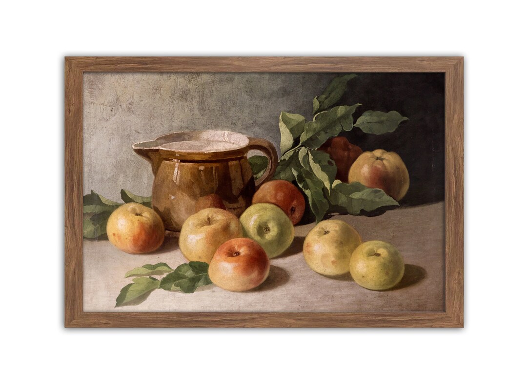 Apple Wall Art, Country Kitchen Print, Vintage Fruits, Kitchen Decor ...