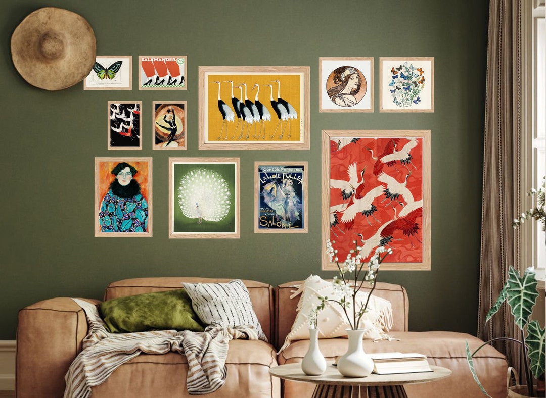 Eclectic Wall Art Set, Eclectic Gallery Wall, Famous Paintings, Boho ...