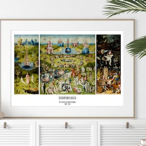 The Garden of Earthly Delights, Hieronymus Bosch, The Garden of Earthly Delights Download, Wall Art Print, Famous Painters, Bosch wall art