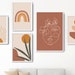 Wall Art Set of 5, Abstract Boho Art Set of 5 Prints Bundle, Terracotta Prints, DIY Wall Decor, Boho Decor | Line Art Wall Printable