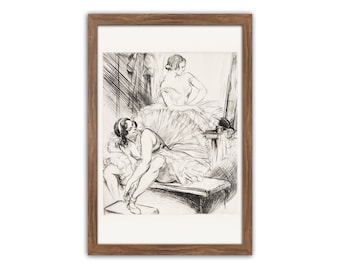 Ballerina Wall Art, Ballet Sketch Drawing, Vintage Ballerina, Dancer, Ballet Art Print, ballet wall decor, Ballerina Poster, Vintage Poster