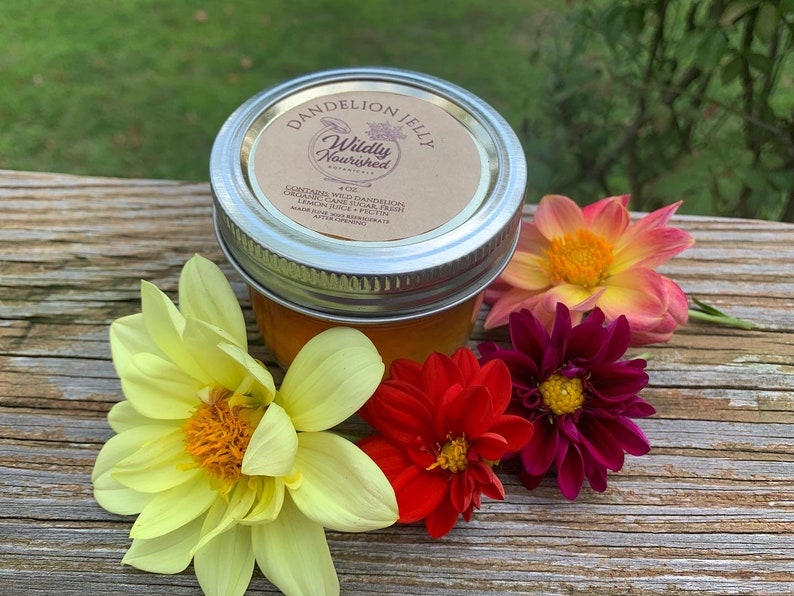 Wild Dandelion Flower Jelly Homemade Herbal Jam Etsy