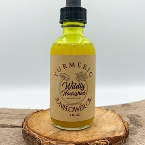 Turmeric Root Handcrafted Herbal Oil Infusion for Massage Skincare Organic Natural