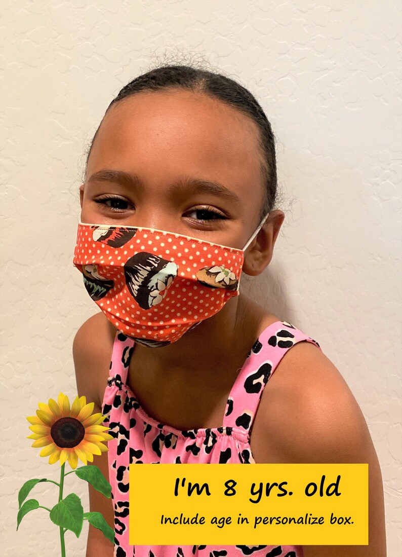 5 Pack ADULT or CHILD Size Face Masks RANDOM Prints w/ Etsy