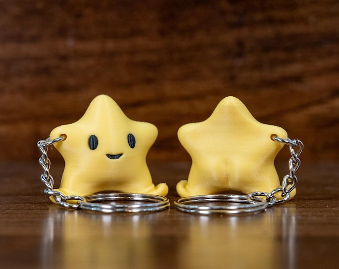 Featured listing image: Cute Star Guy with Butt Cheeks Keychain