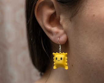 Cute Ravioli Guy with Butt Cheeks Earrings