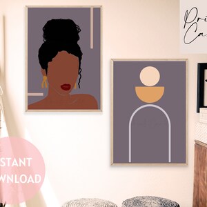 Mid Century Modern Bathroom Wall Art Prints Set of 3 Prints - Etsy UK