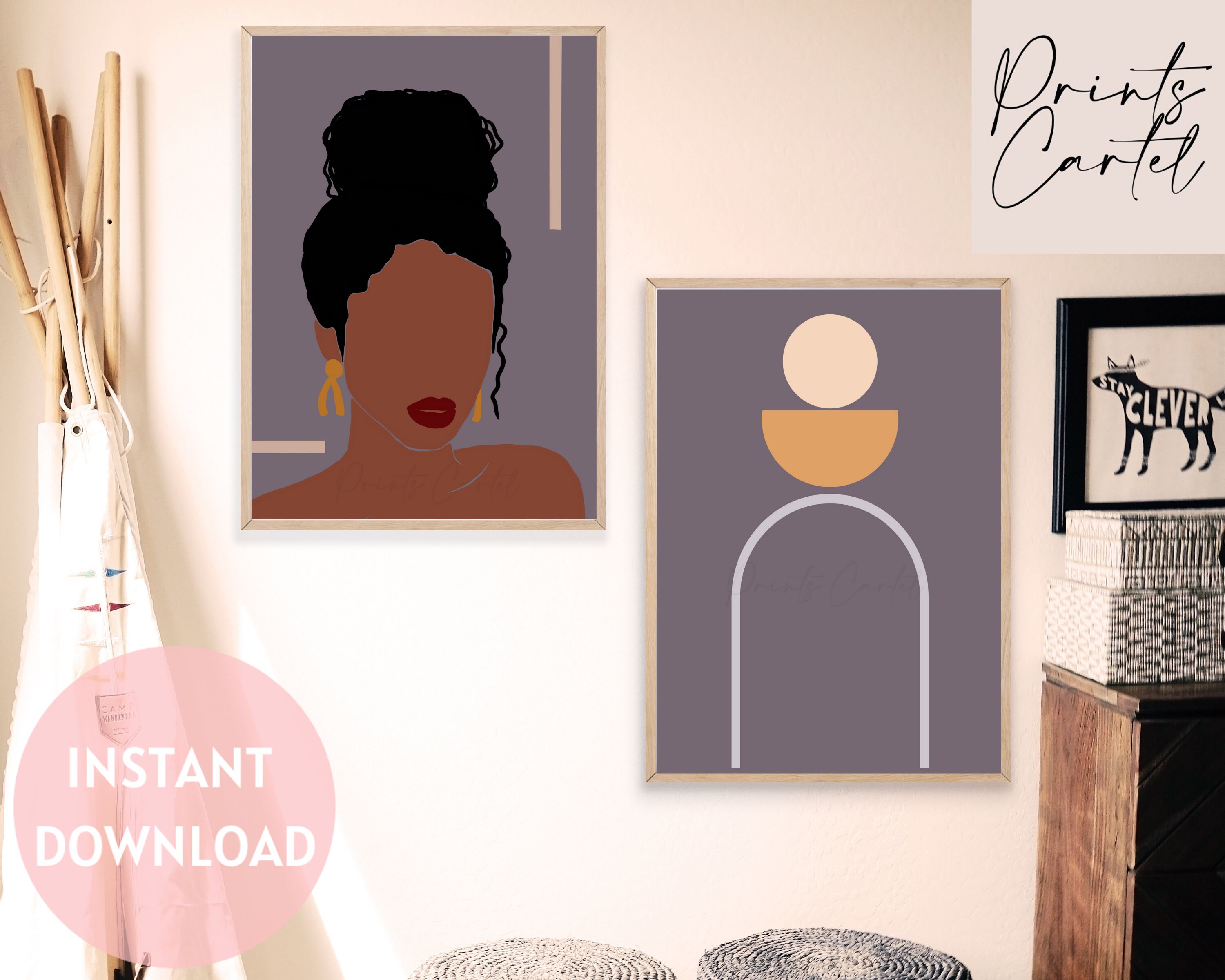 Mid Century Modern Bathroom Wall Art Prints Set of 3 Prints Etsy UK