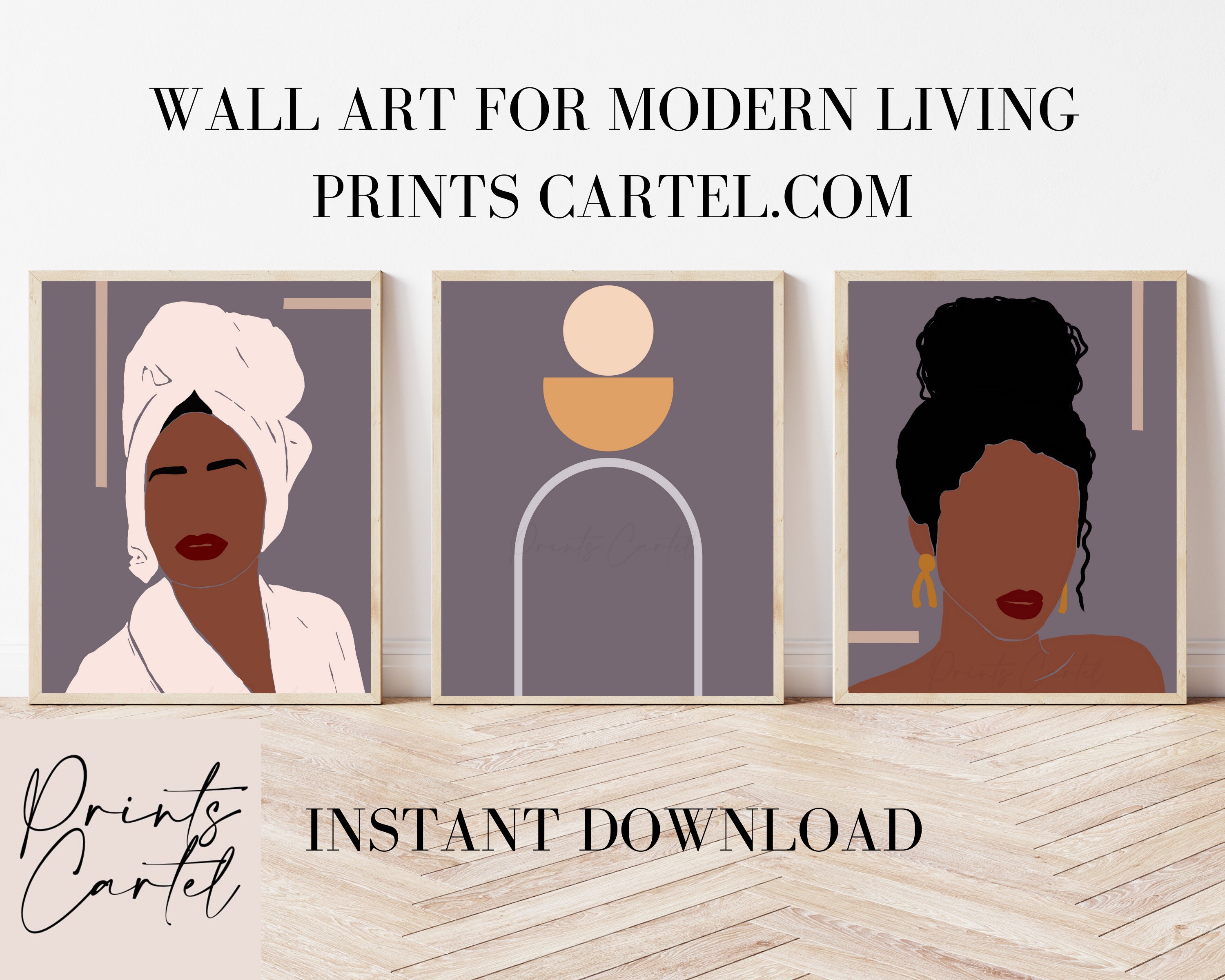 Mid Century Modern Bathroom Wall Art Prints Set of 3 Prints - Etsy UK