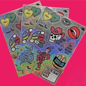 My Chemical Romance Sticker Sheet (14 Stickers Total)