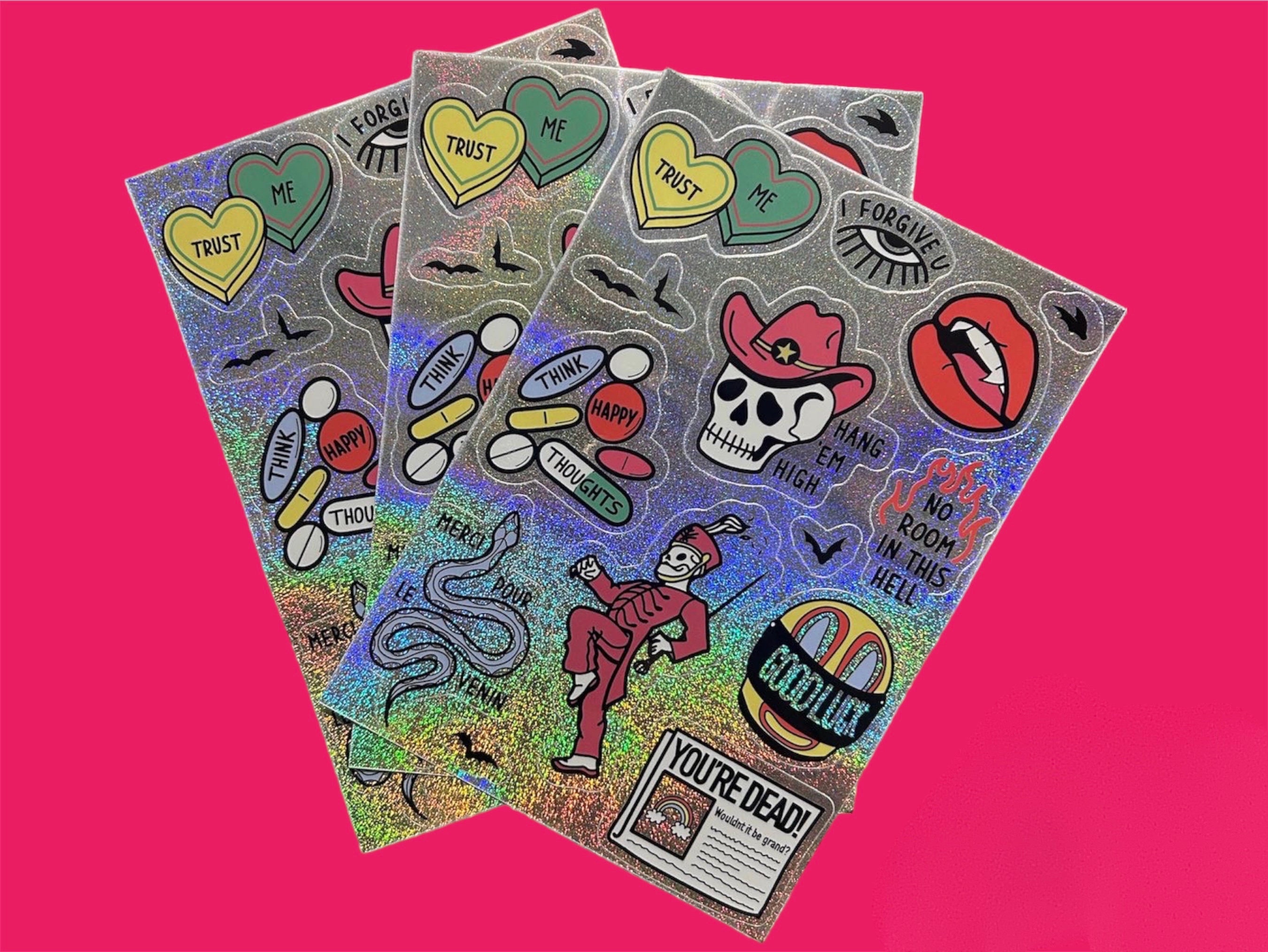 My Chemical Romance Sticker Sheet (14 Stickers Total)