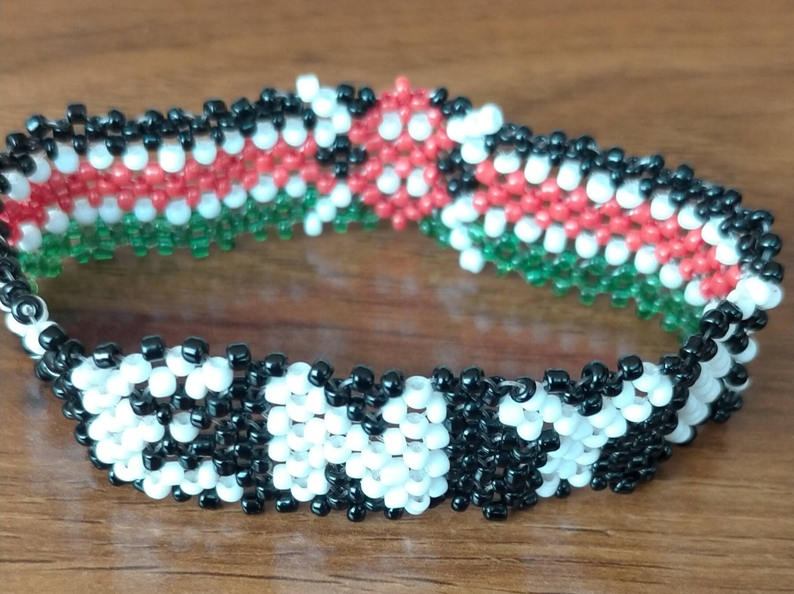 Kenyan Flag Bracelets Kenyan Colors Maasai Beaded Bracelet Etsy
