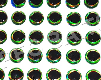 Green Eyes Fish Eyes Fishing Lure Eyes 3D Fish Eyes