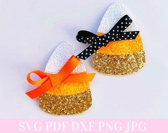 Candy Corn Snap Clip SVG - Halloween Snap Clip SVG, PDF - Digitale sjabloon - Snap Clip Template - Cricut gesneden bestand - Silhouette gesneden bestand