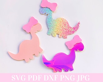 Dinosaur Clip SVG Template - Dinosaur Snap Clip SVG, PDF - Digital Template - Snap Clip Template - Cricut cut file - Silhouette cut file