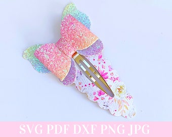 Schmetterling Snap Clip SVG - Scalloped Snap Clip SVG, PDF - Digitale Vorlage - Snap Clip Vorlage - Cricut geschnitten Datei - Silhouette geschnitten Datei