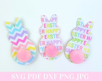 Easter Bunny Snap Clip SVG Template - Easter Snap Clip SVG - Digital Template - Snap Clip Template - Cricut cut file - Silhouette cut file