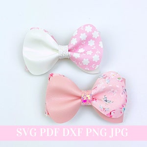 Pinch Hair Bow Template SVG - Hair Bow SVG, PDF - Digital Template - Hair Bow Template - Cricut cut file Bow - Silhouette - Bow # 158